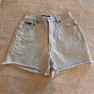 Vintage 1990’s Route 66 Pale Blue Denim High Waisted Woman’s Shorts Summer Relax